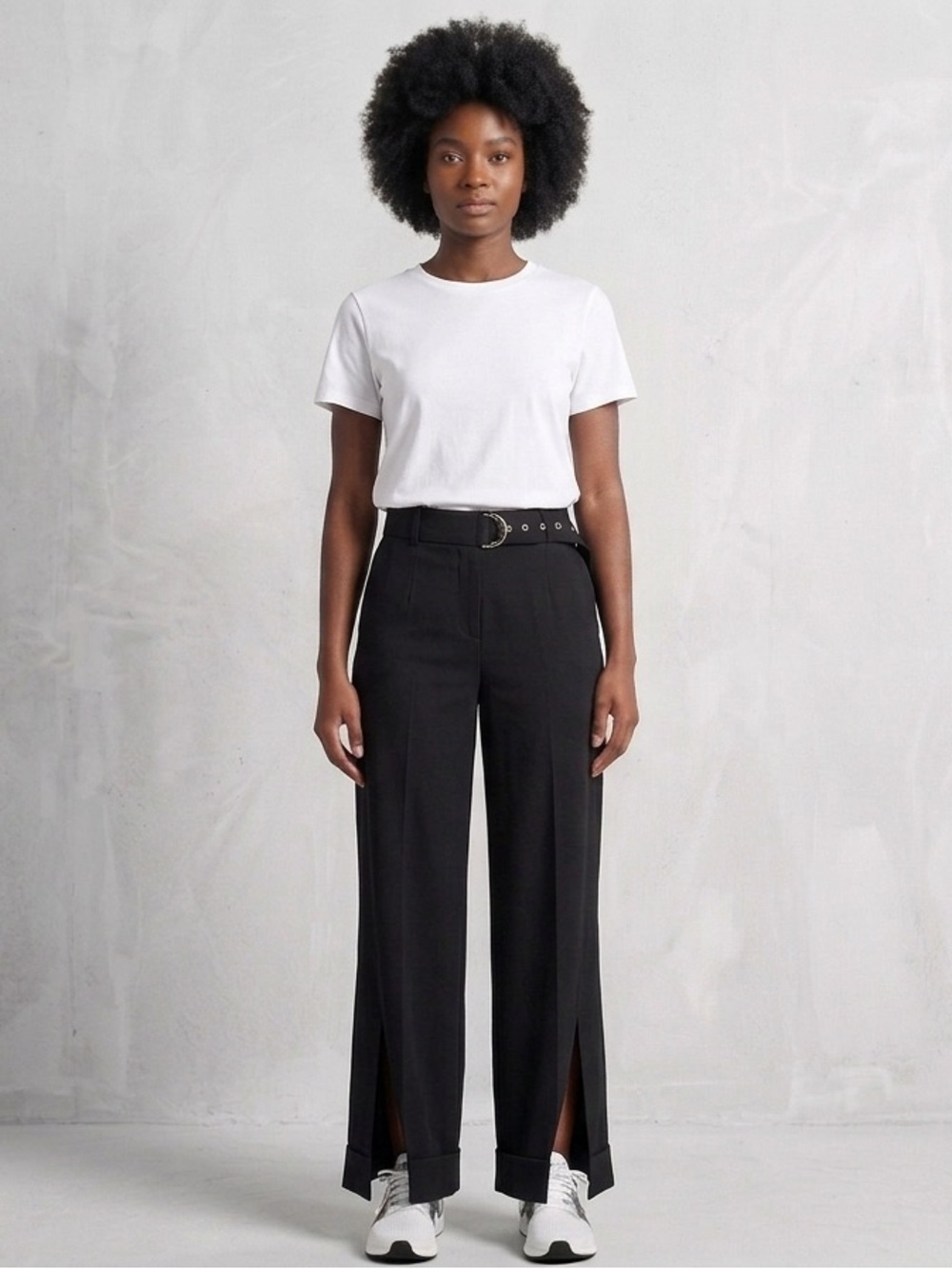 Cropped Button-Front Wide Leg Floral Jumpsuit - Black & Cream